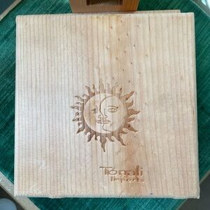 Tonali Imports Wooden Tortilla Press with Sun Design